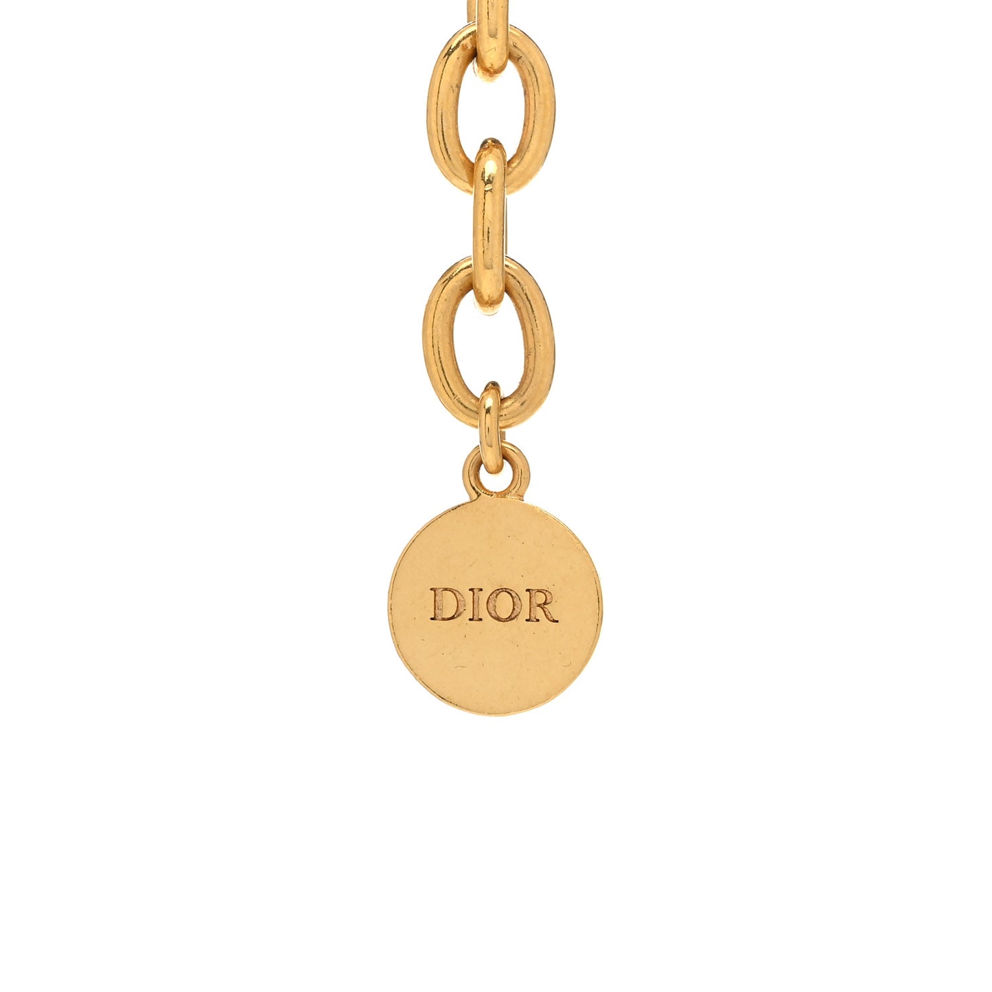 Metal CD Choker Necklace Gold