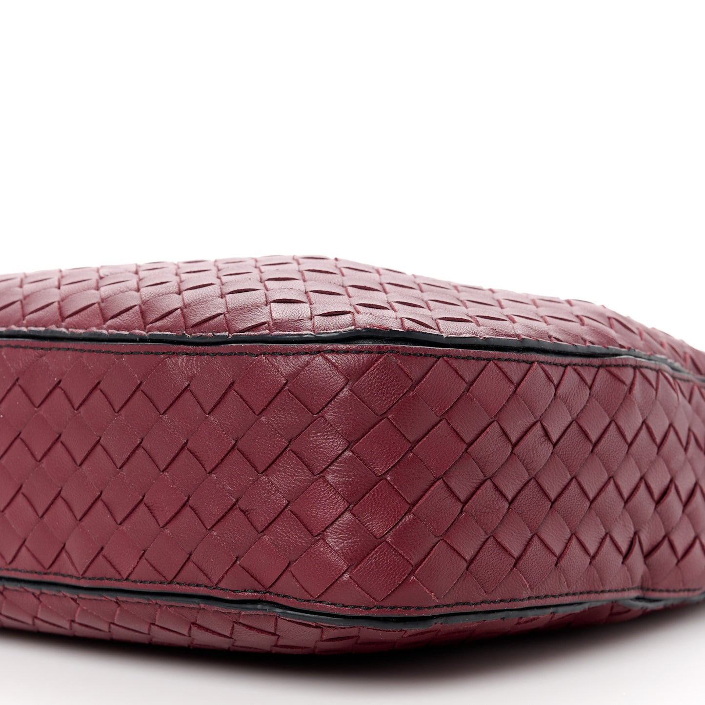 Nappa Intrecciato Medium Loop Dark Red
