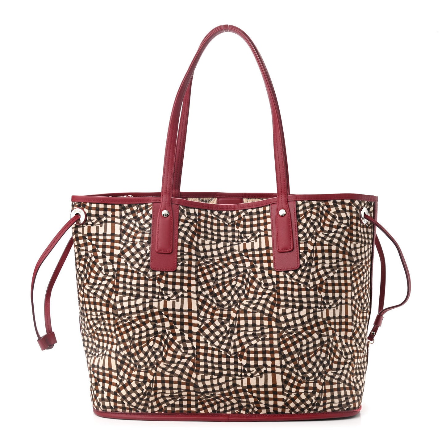 Visetos Medium Liz Reversible Shopper Tote Beige Red