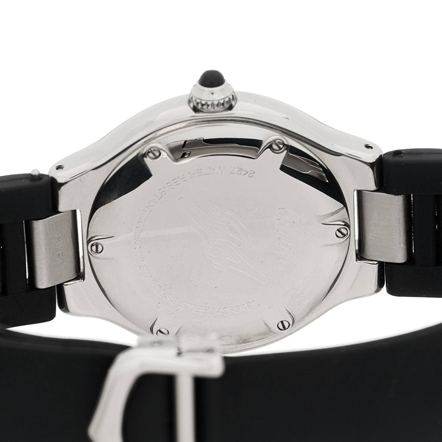 Stainless Steel Rubber 37mm Must de 21 Autoscaph Automatic Watch Black