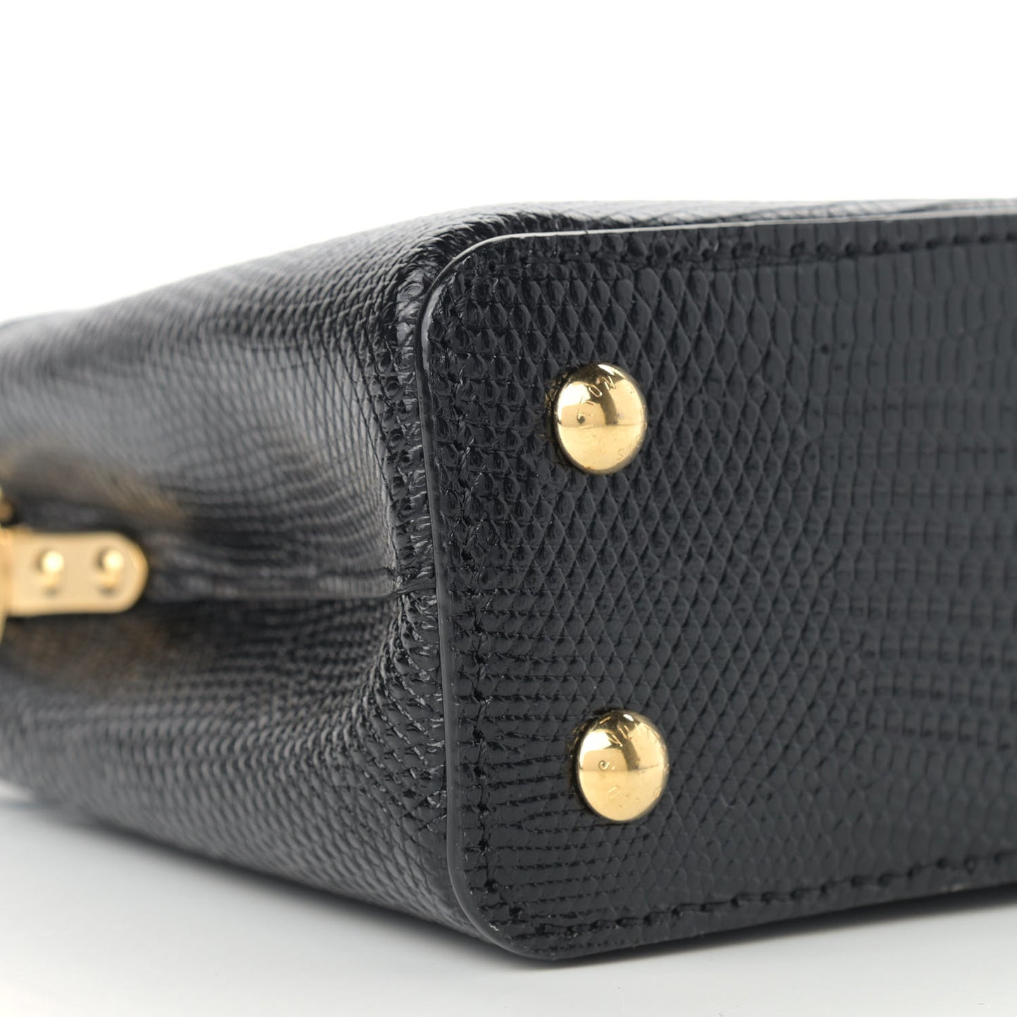 Lizard Capucines Mini Black