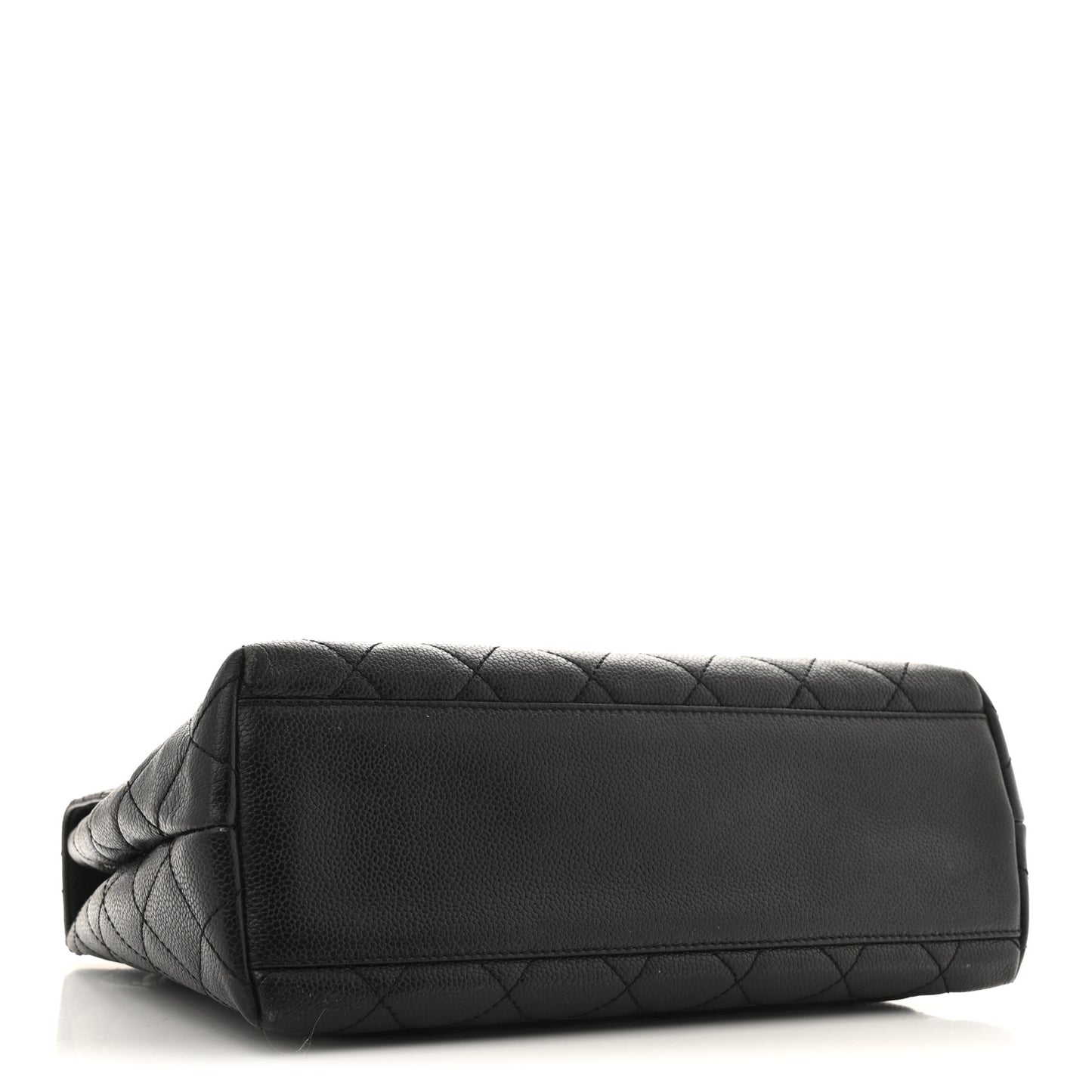 Caviar Quilted Jumbo Kelly Flap Black