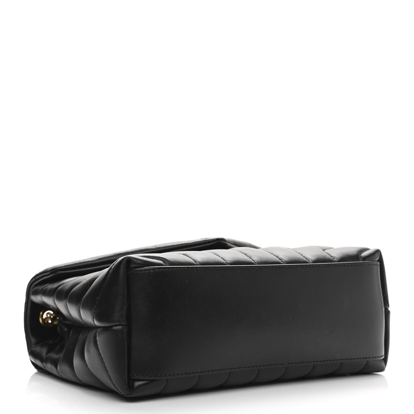 Calfskin Y Quilted Monogram Small Loulou Chain Satchel Black