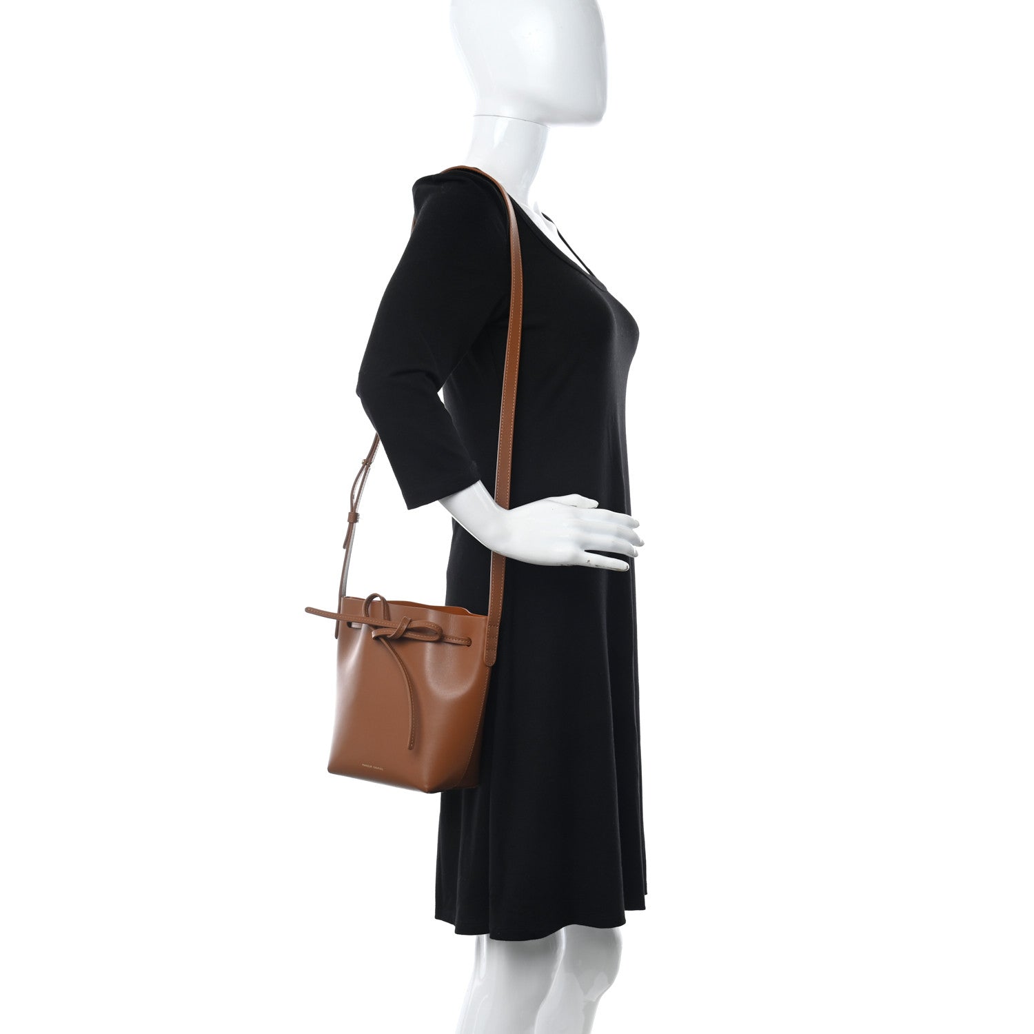 Mansur Gavriel Calfskin Mini Mini Bucket Bag Camello 2 of 10
