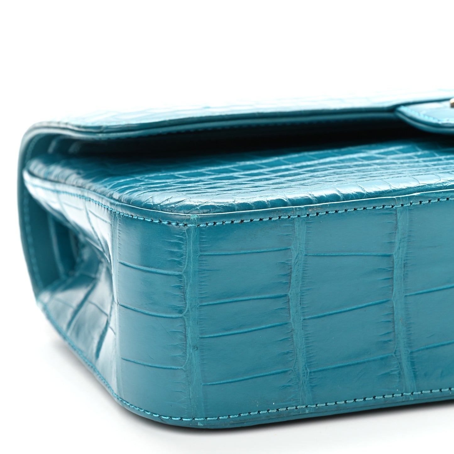 Alligator Medium Double Flap Blue
