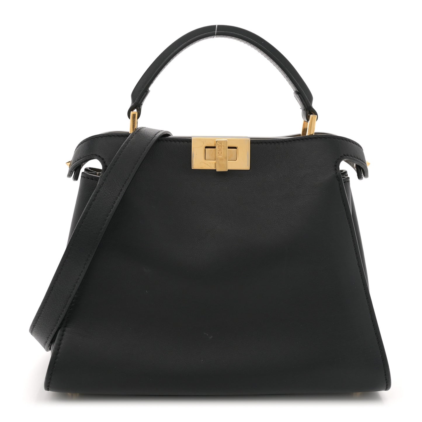 Vitello Tahiti Burro Medium Peekaboo Iconic Essentially Satchel Black Corda
