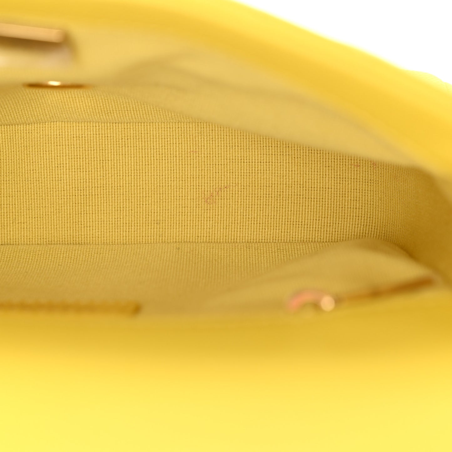Caviar Quilted Mini CC You Flap Yellow