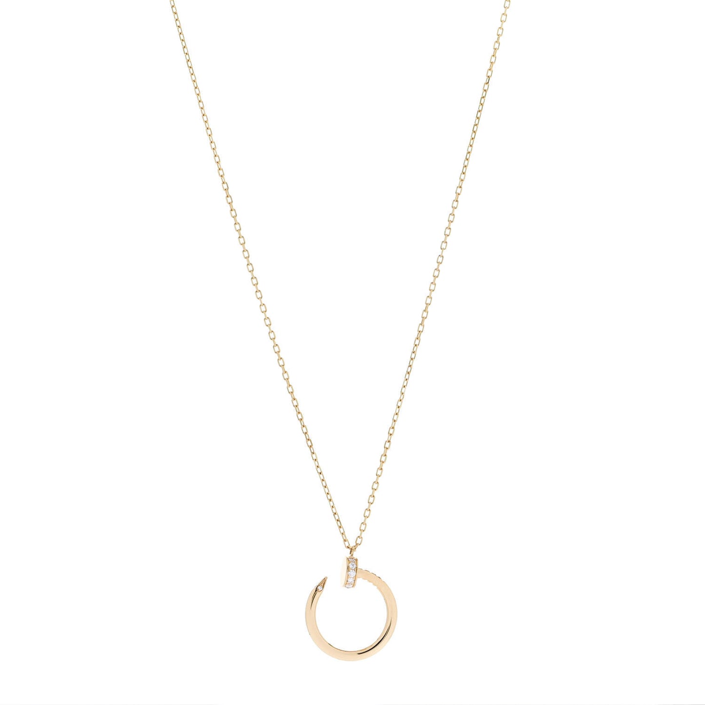 18K Yellow Gold Diamond Juste Un Clou Pendant Necklace