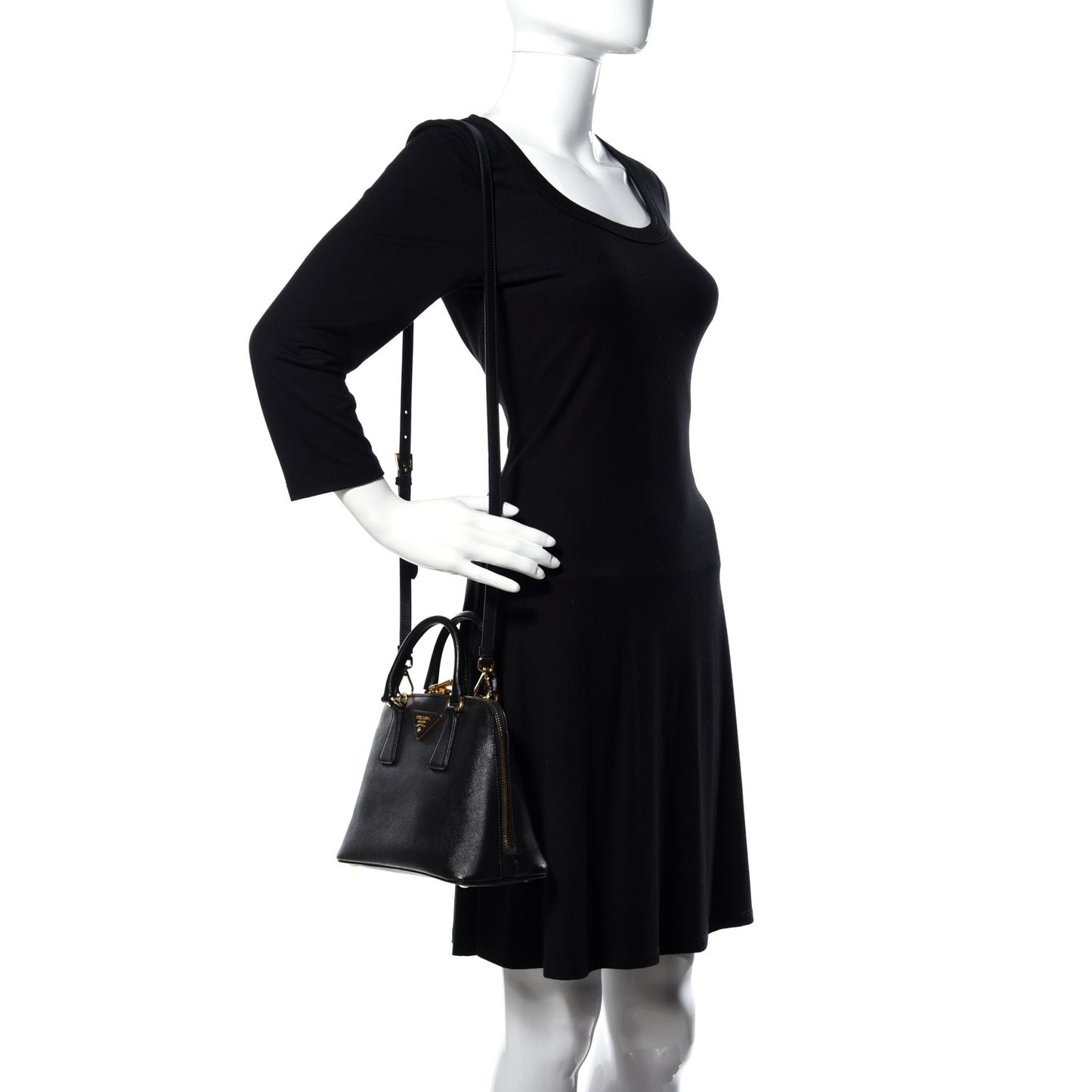 Saffiano Lux Small Promenade Tote Black