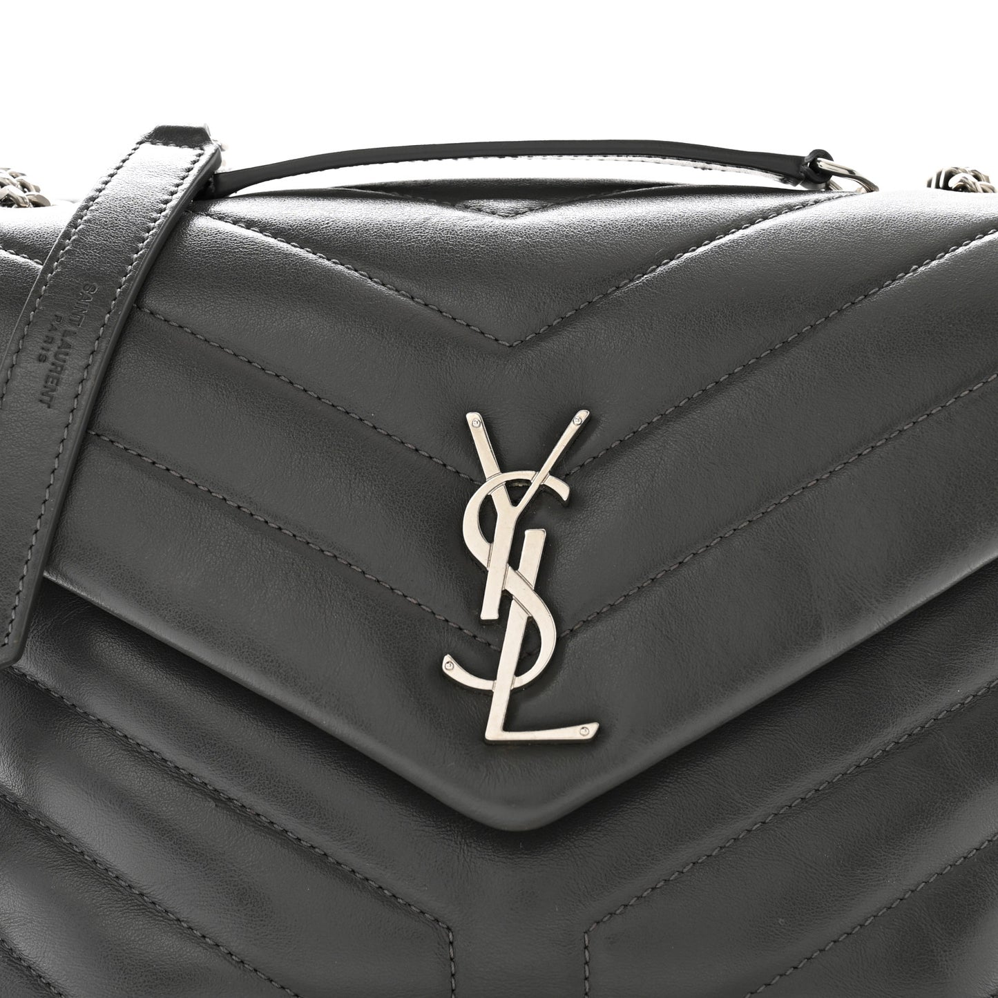 Calfskin Y Quilted Monogram Small Loulou Chain Satchel Earth