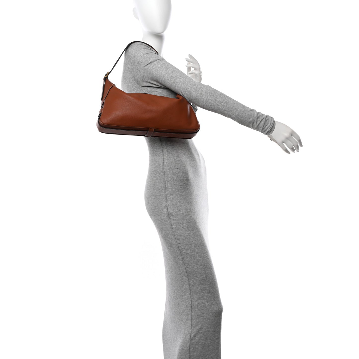 Supple Calfskin Medium Romy Shoulder Bag Tan