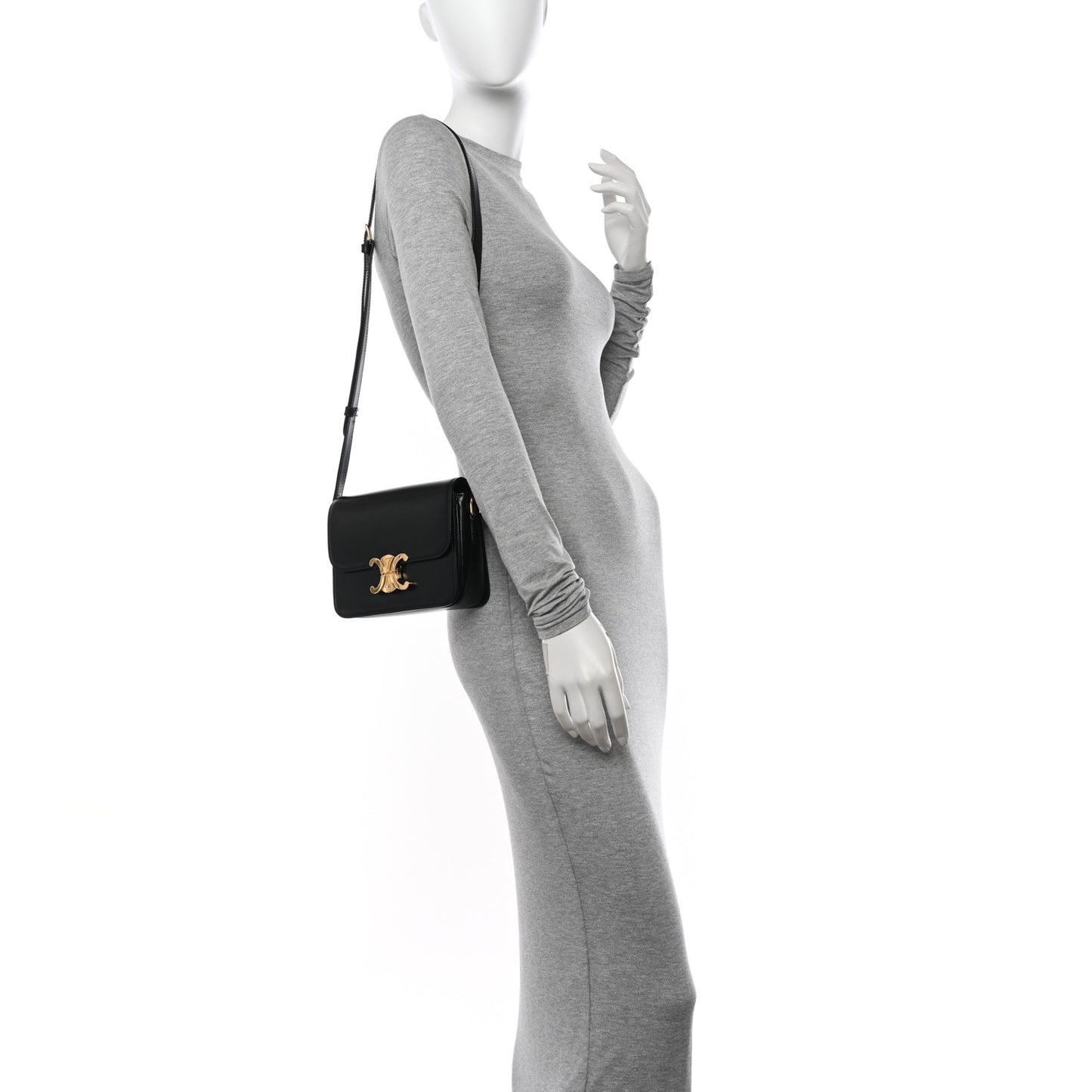 Shiny Calfskin Teen Triomphe Black