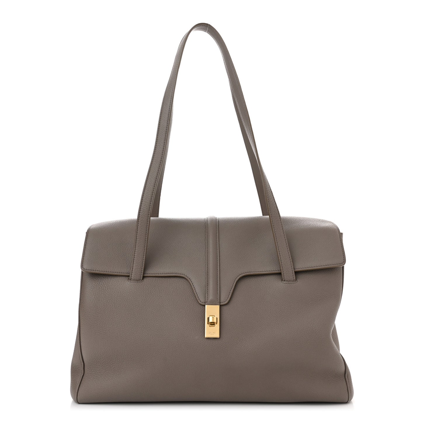 Supple Grained Calfskin Large Soft 16 Bag Pebble