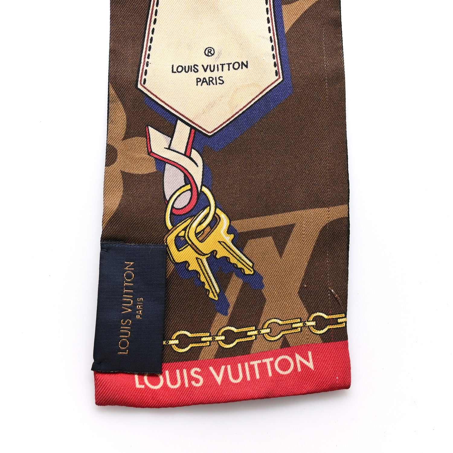 Louis Vuitton Silk Monogram Tribute To Bandeau Marron 3 of 3