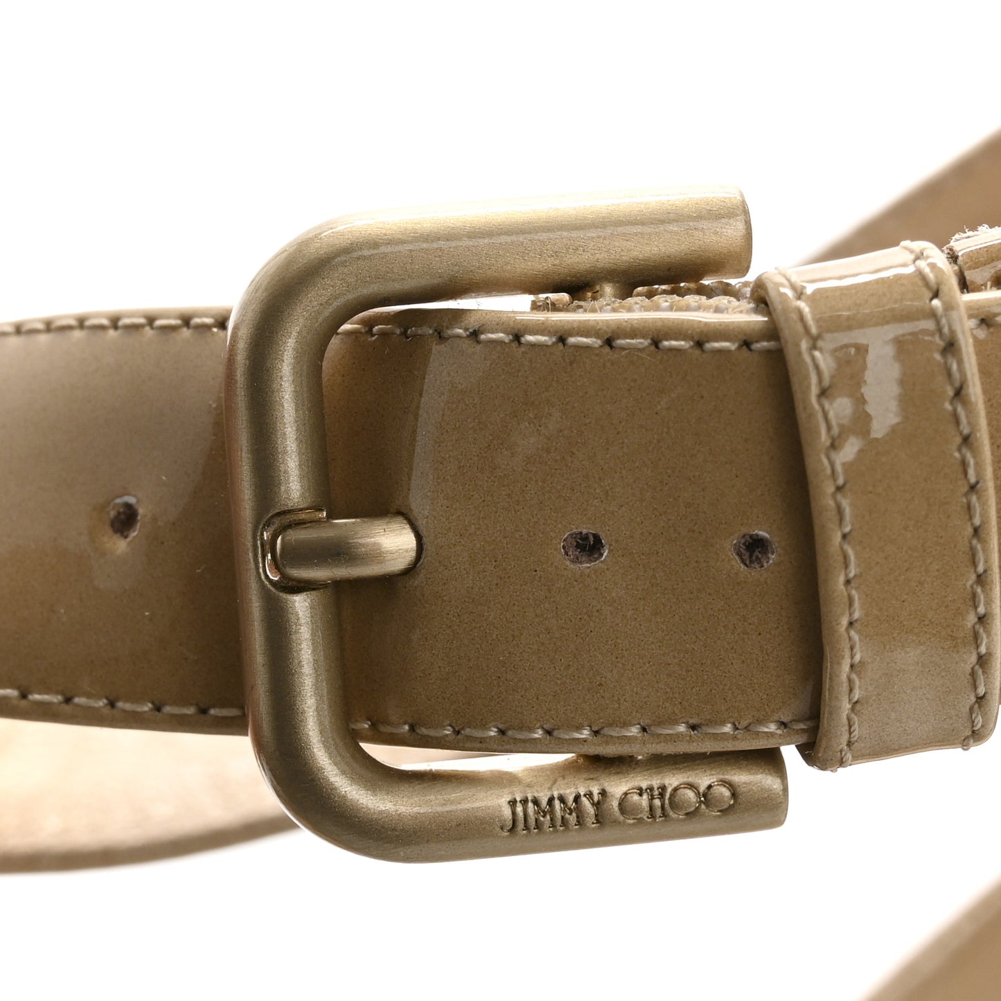 Patent Calfskin Edina Sandals 37 Nude