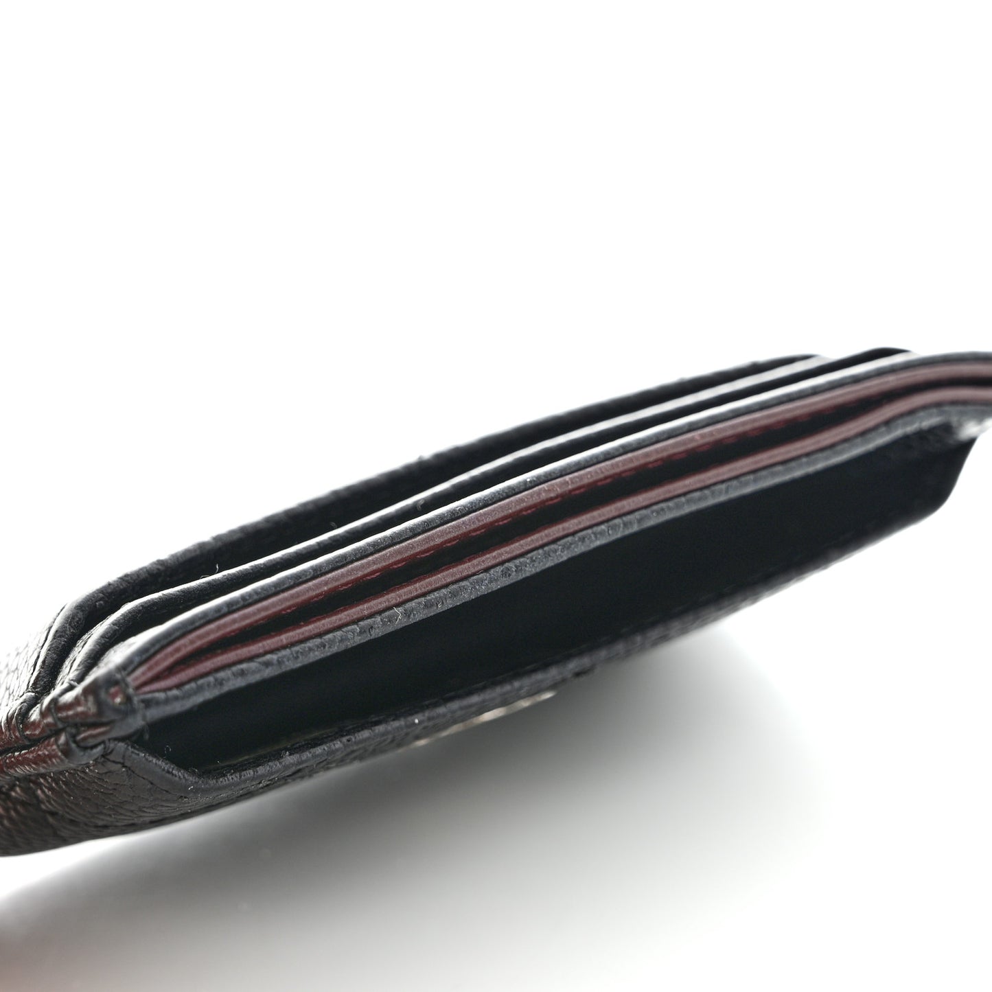 Caviar Quilted Card Holder Black