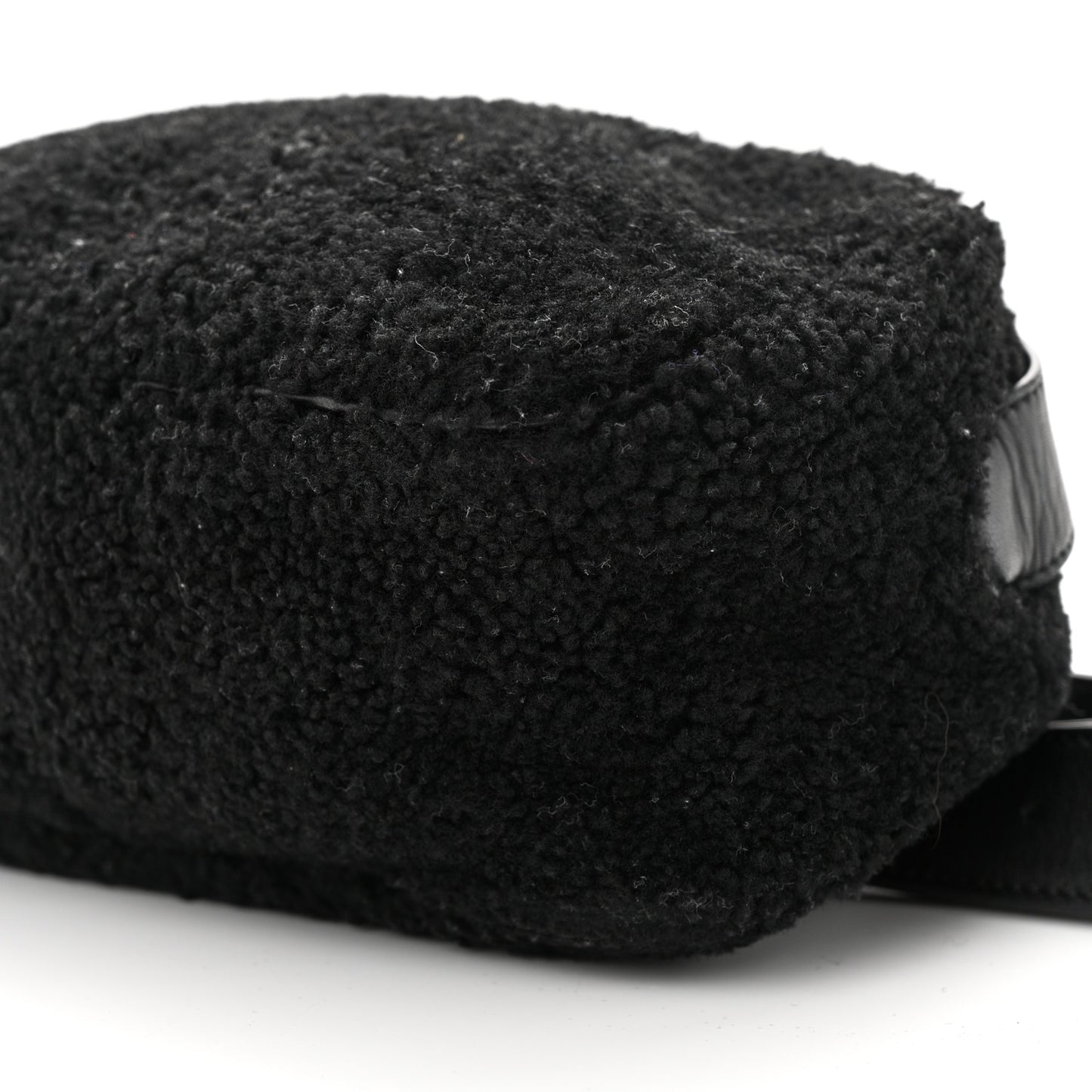 Shearling Calfskin Belt Bag Black