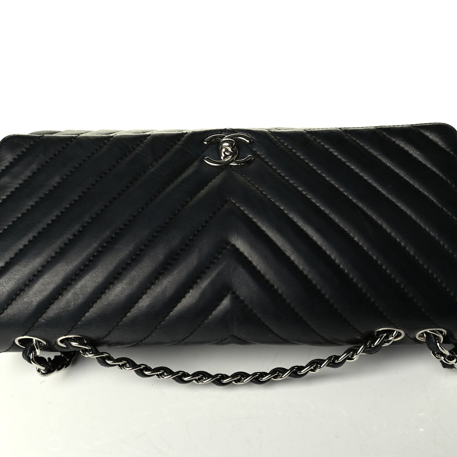 Chanel Lambskin Chevron Quilted Single Flap Black 7 of 7