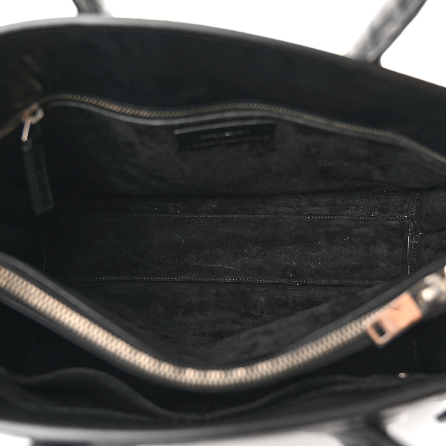 Calfskin Crocodile Embossed Small Sac de Jour Black