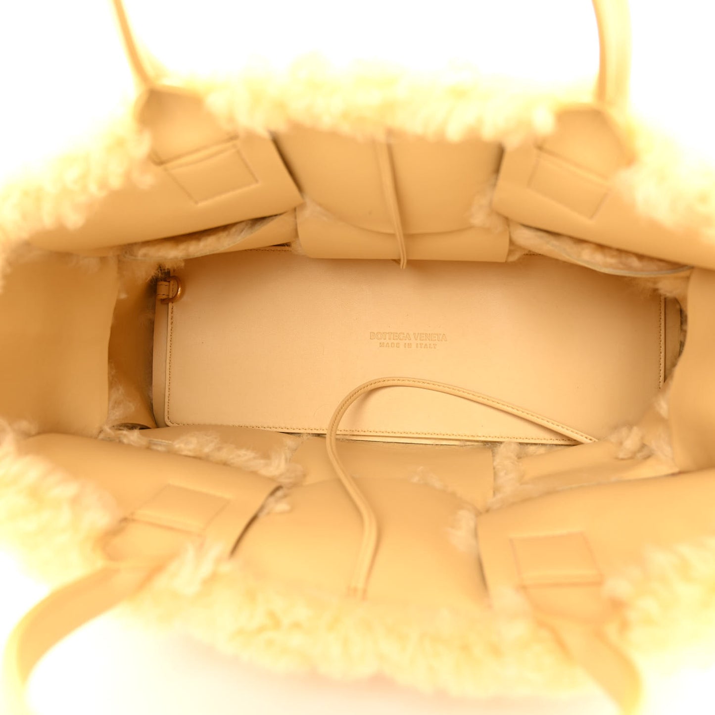 Shearling Small Intrecciato Arco Tote Teddy