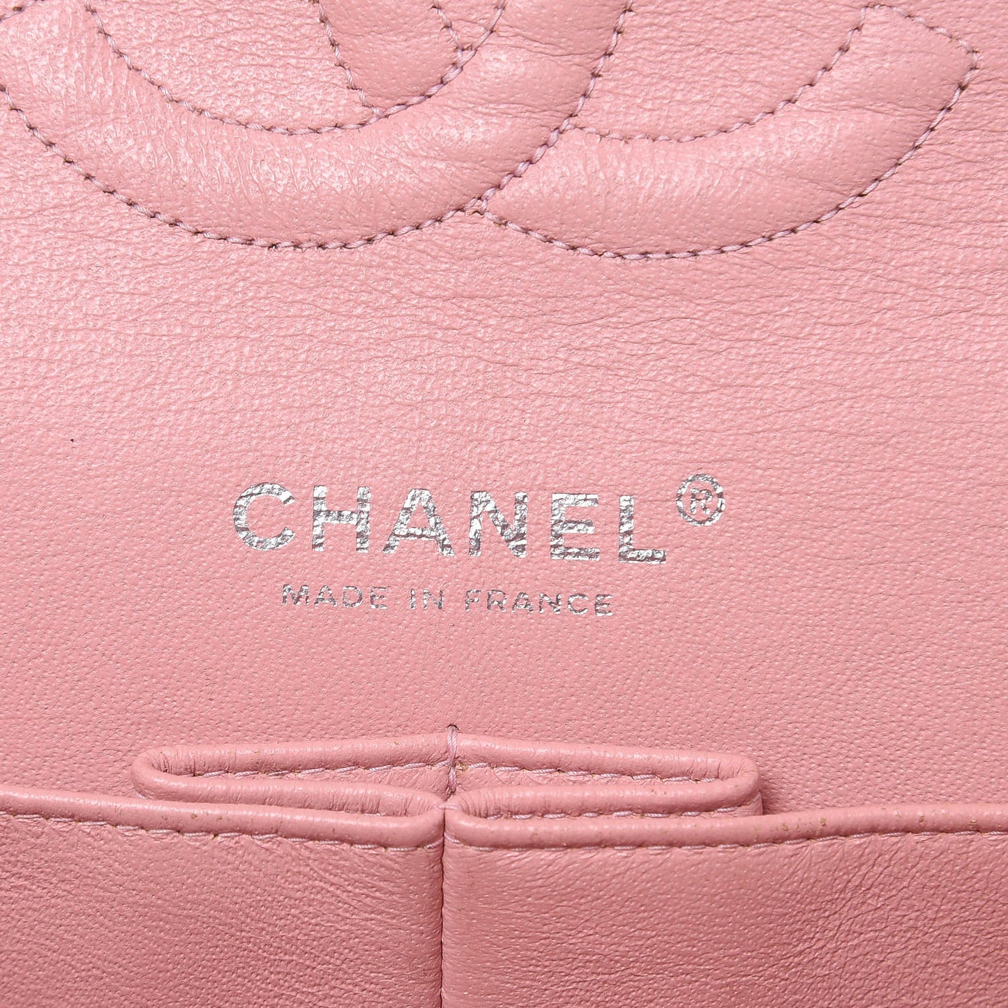 Caviar Quilted Medium Double Flap Pink