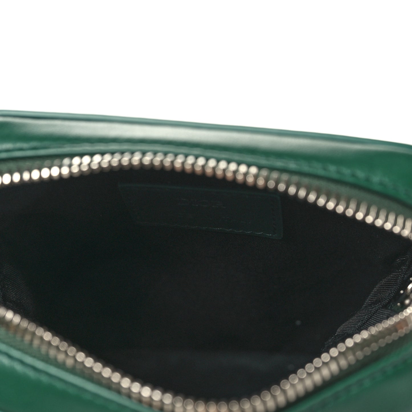 Calfskin Oblique Galaxy Perforated World Tour Messenger Pouch Green White