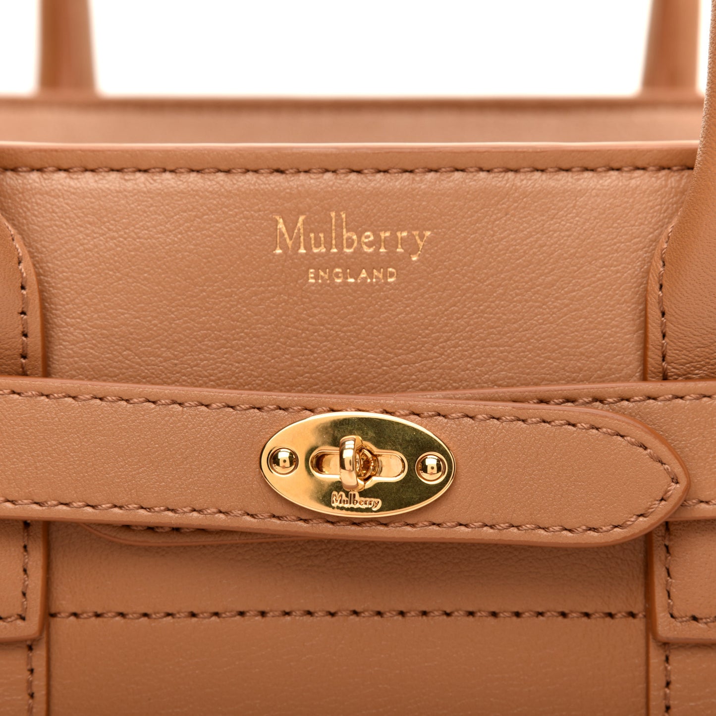 Silky Calfskin Small Bayswater Zip Tote Golden Yellow