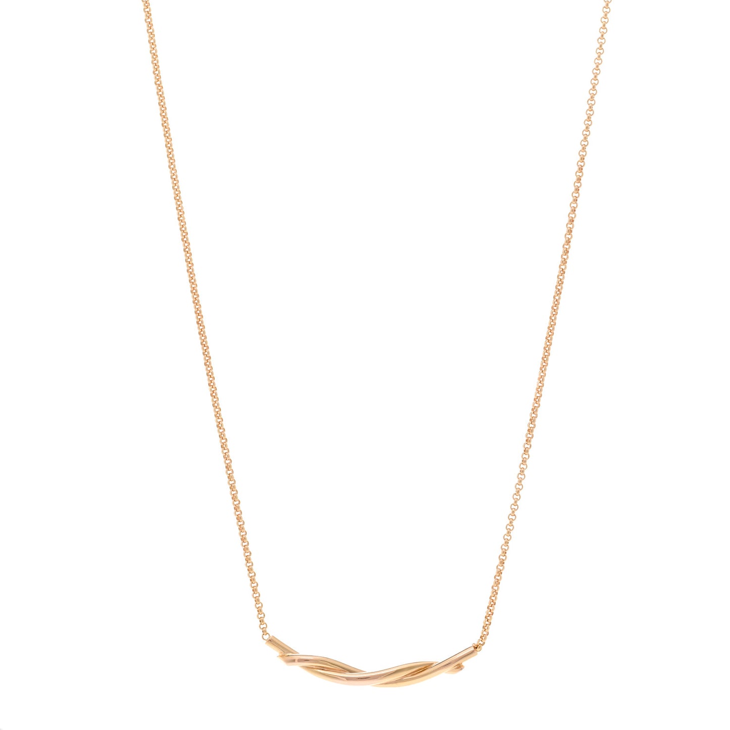 18K Yellow Gold Entrelaces Pendant Necklace