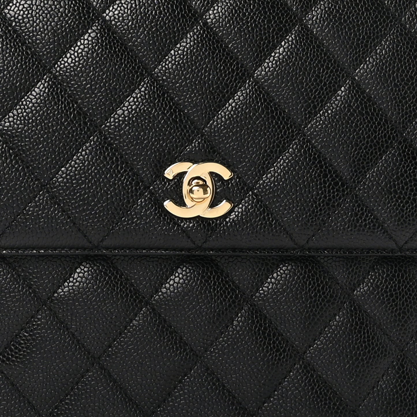 Caviar Quilted Jumbo Kelly Flap Black