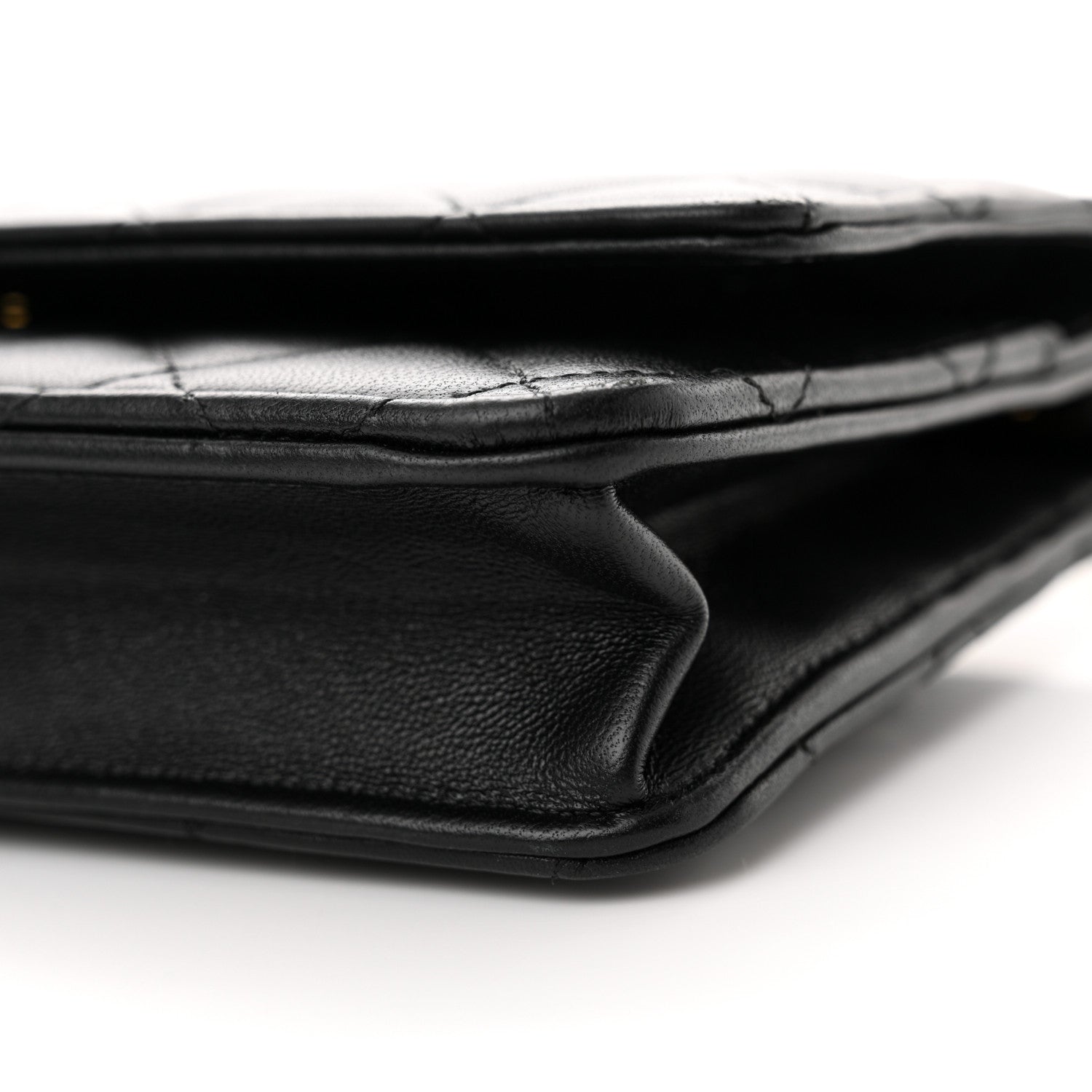 Chanel Lambskin Quilted Wallet On Chain WOC Black 11 of 15