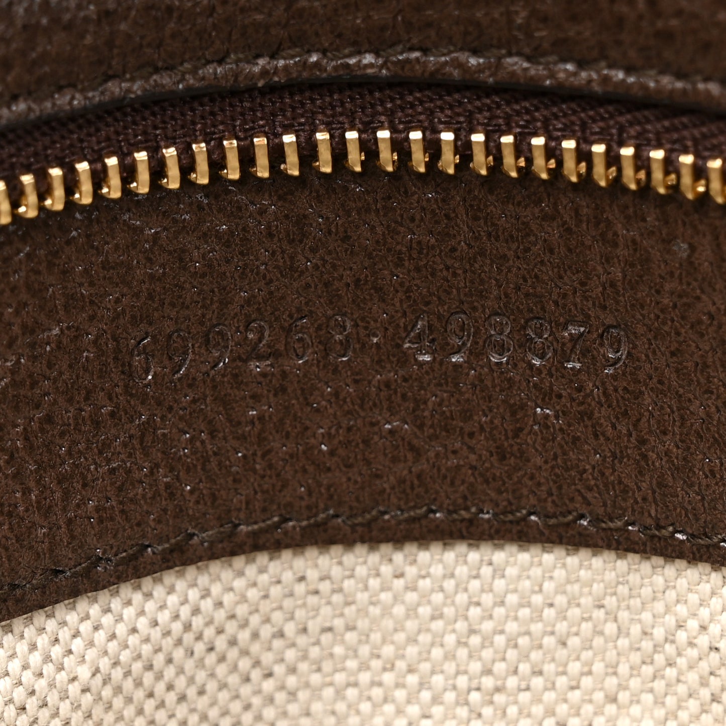 GG Supreme Monogram Textured Dollar Calfskin Blondie Chain Shoulder Flap Bag Beige Ebony New Acero