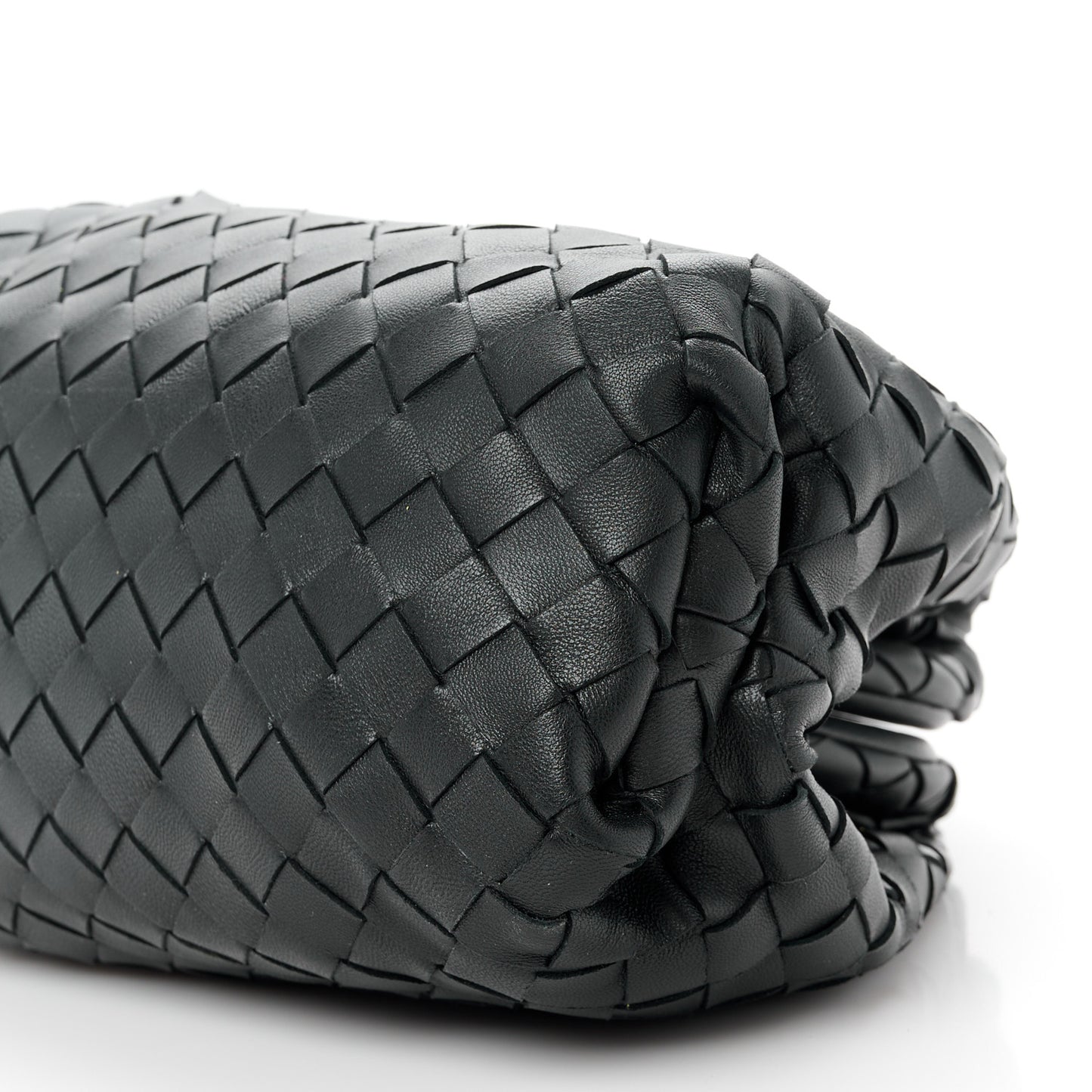 Nappa Maxi Intreccio The Pouch Oversized Clutch Black