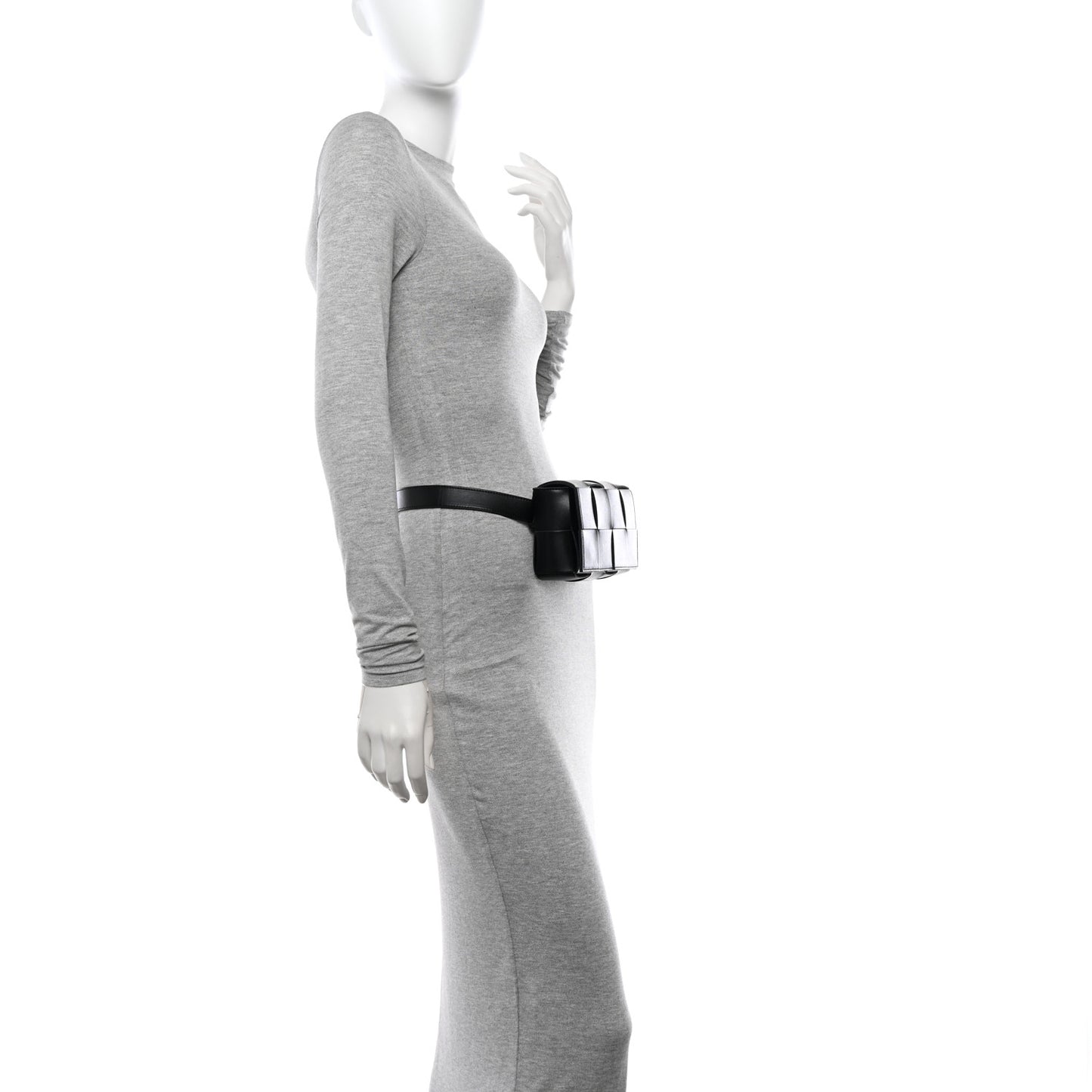 Nappa Maxi Intreccio The Belt Cassette Bag Black