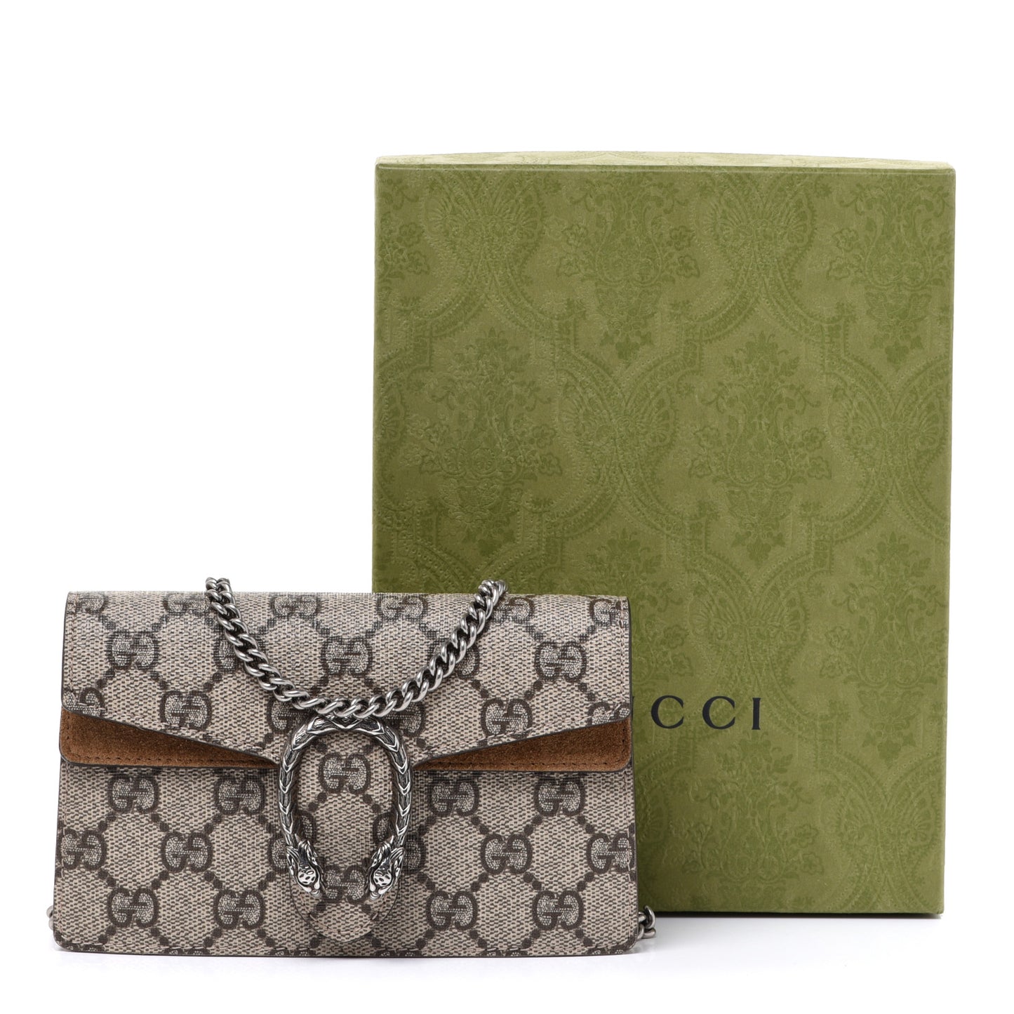 GG Supreme Monogram Super Mini Dionysus Shoulder Bag Taupe