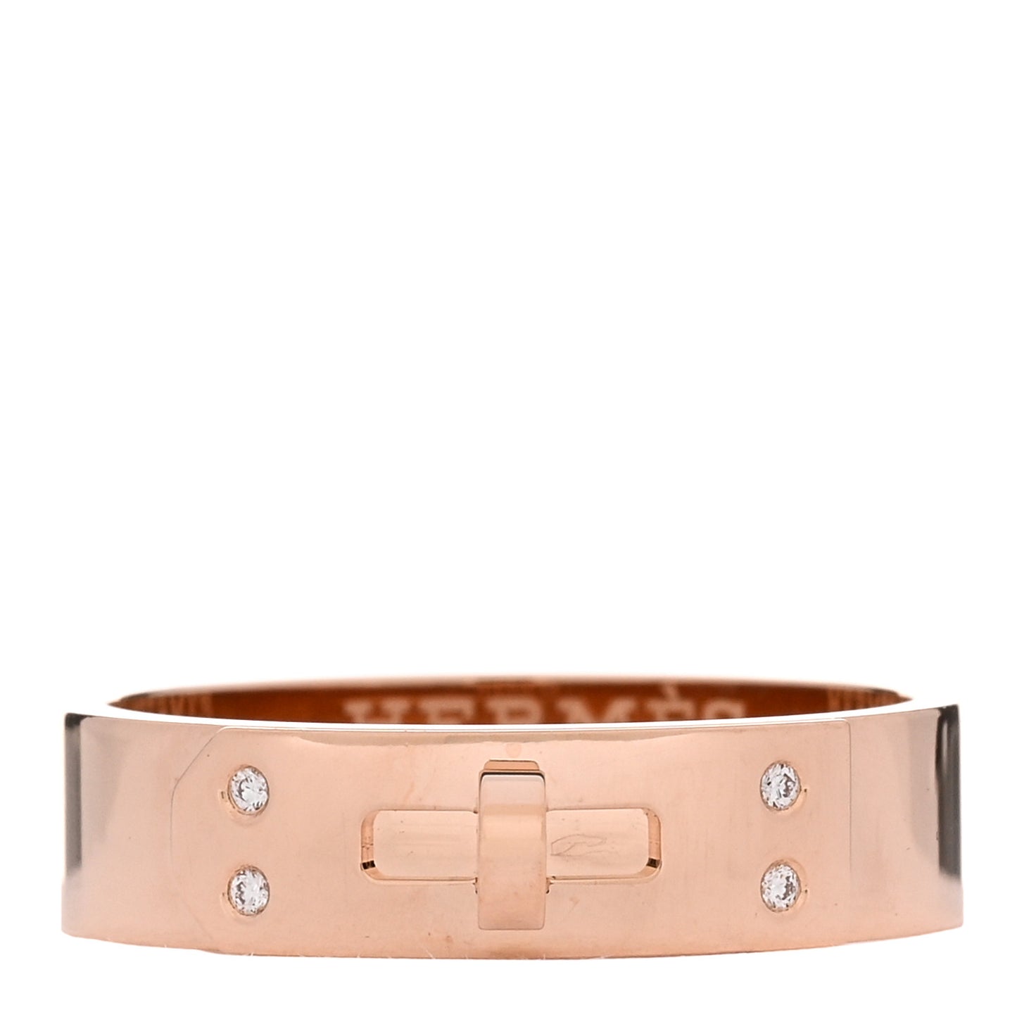 18K Rose Gold Diamond PM Kelly Ring 56 7.5
