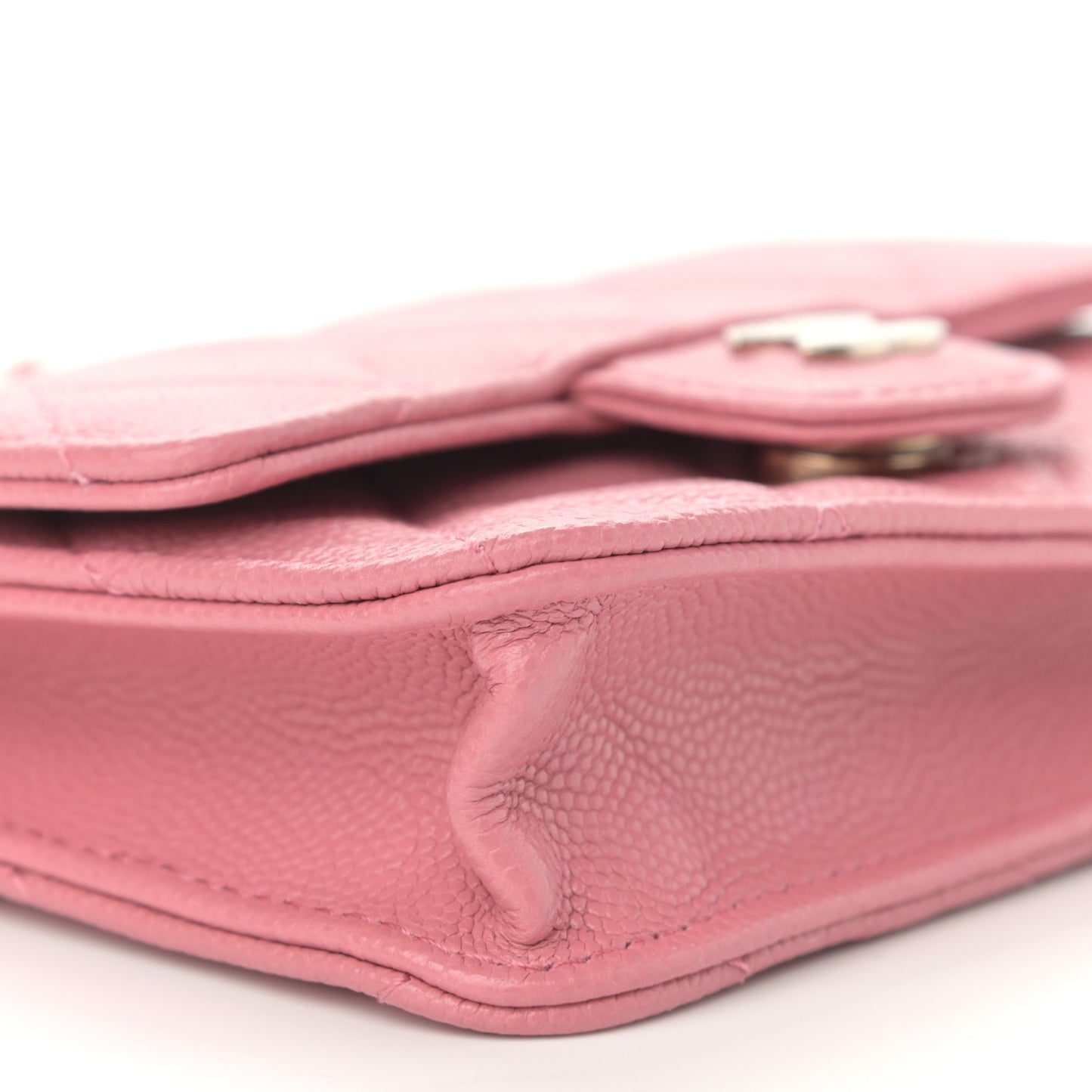 Caviar Quilted Mini Chain Bag Dark Pink