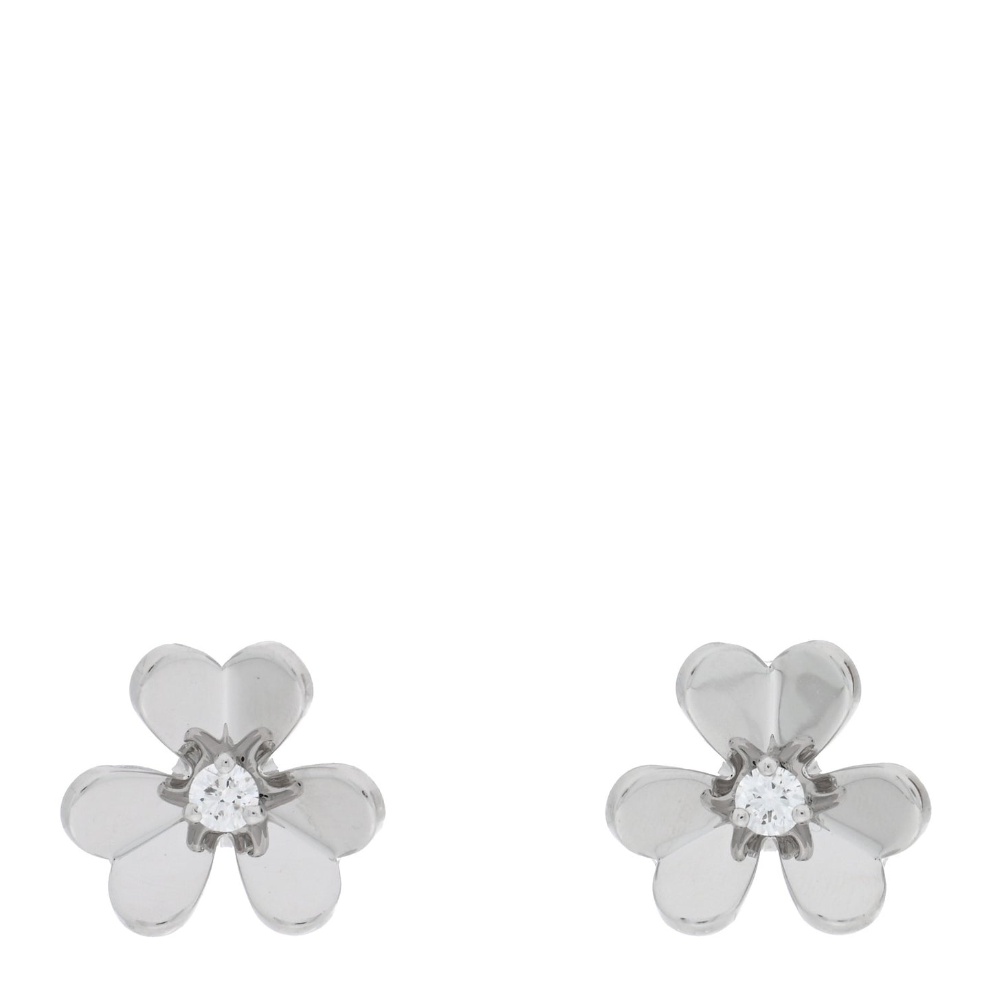 18K White Gold Diamond Mini Frivole Earrings