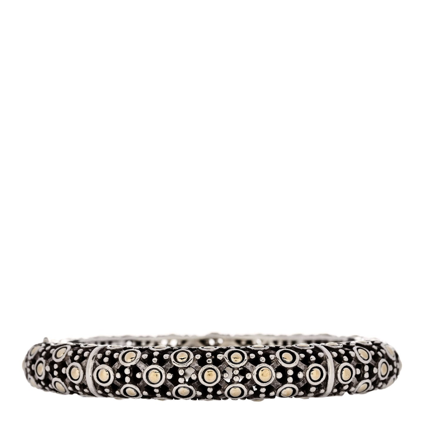 Sterling Silver 18K Yellow Gold Jaisalmer Bangle Bracelet