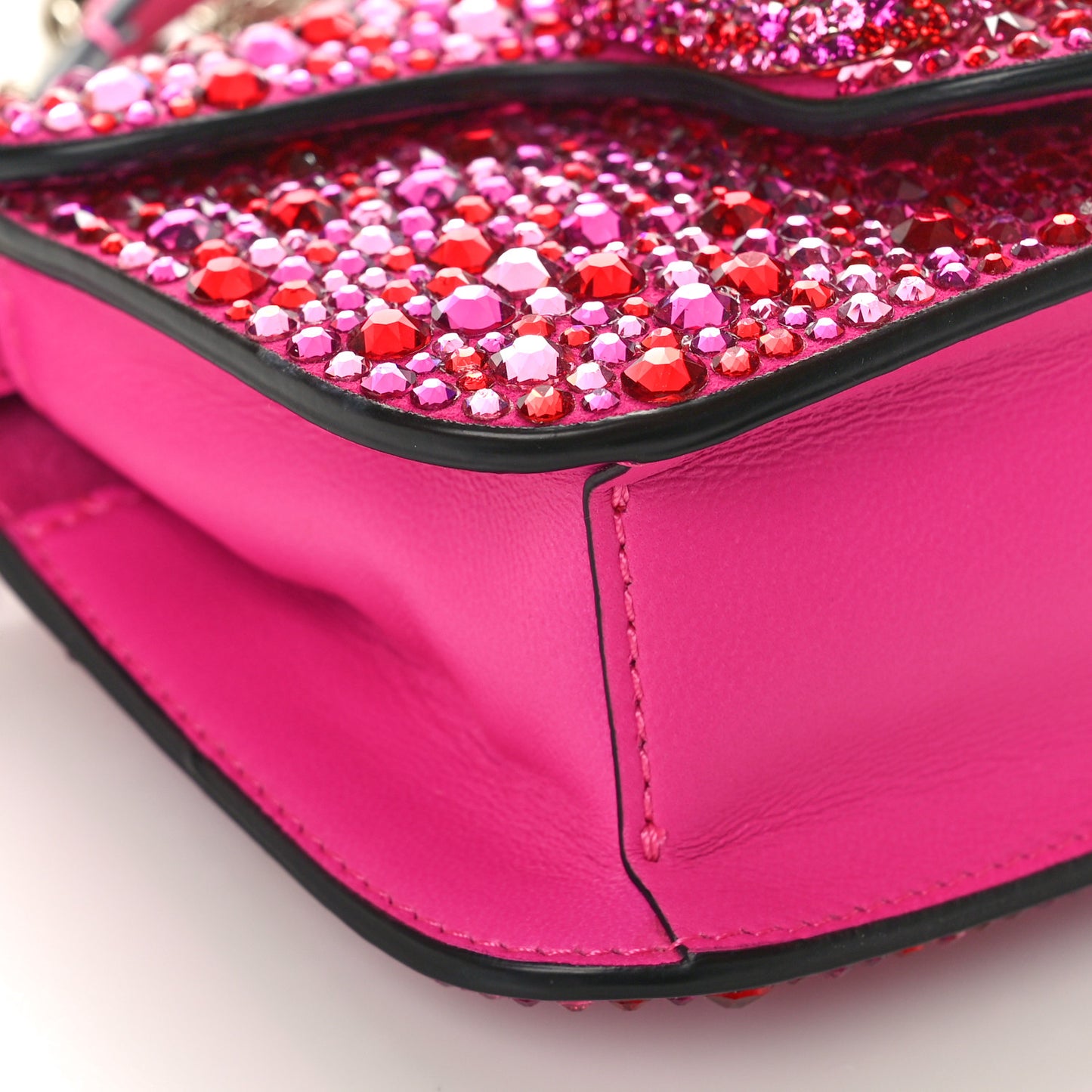 Crystal Vlogo Small Loco Shoulder Bag Pink PP