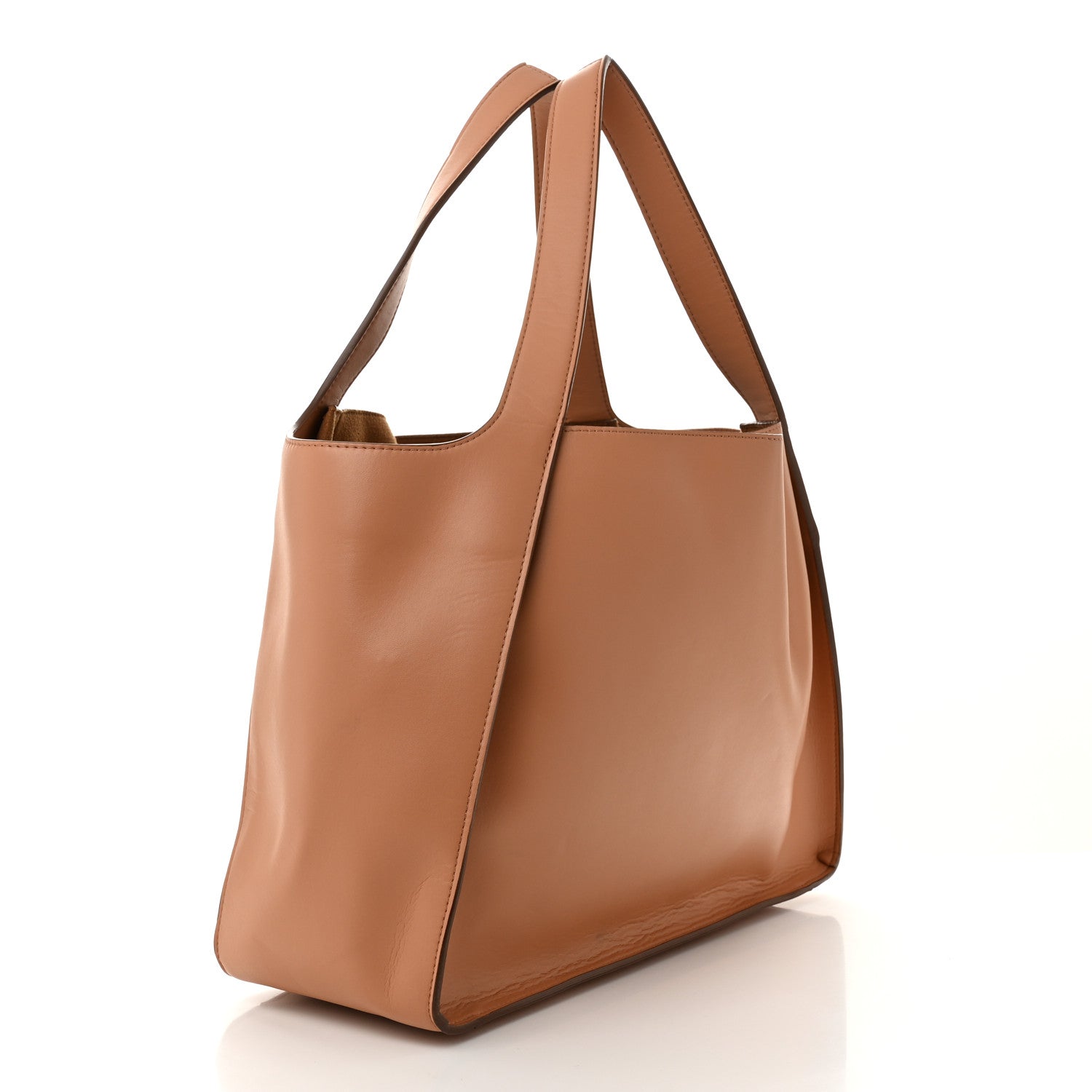 Stella McCartney Eco Alter Nappa East West Perforated Tote Camel 3 of 10