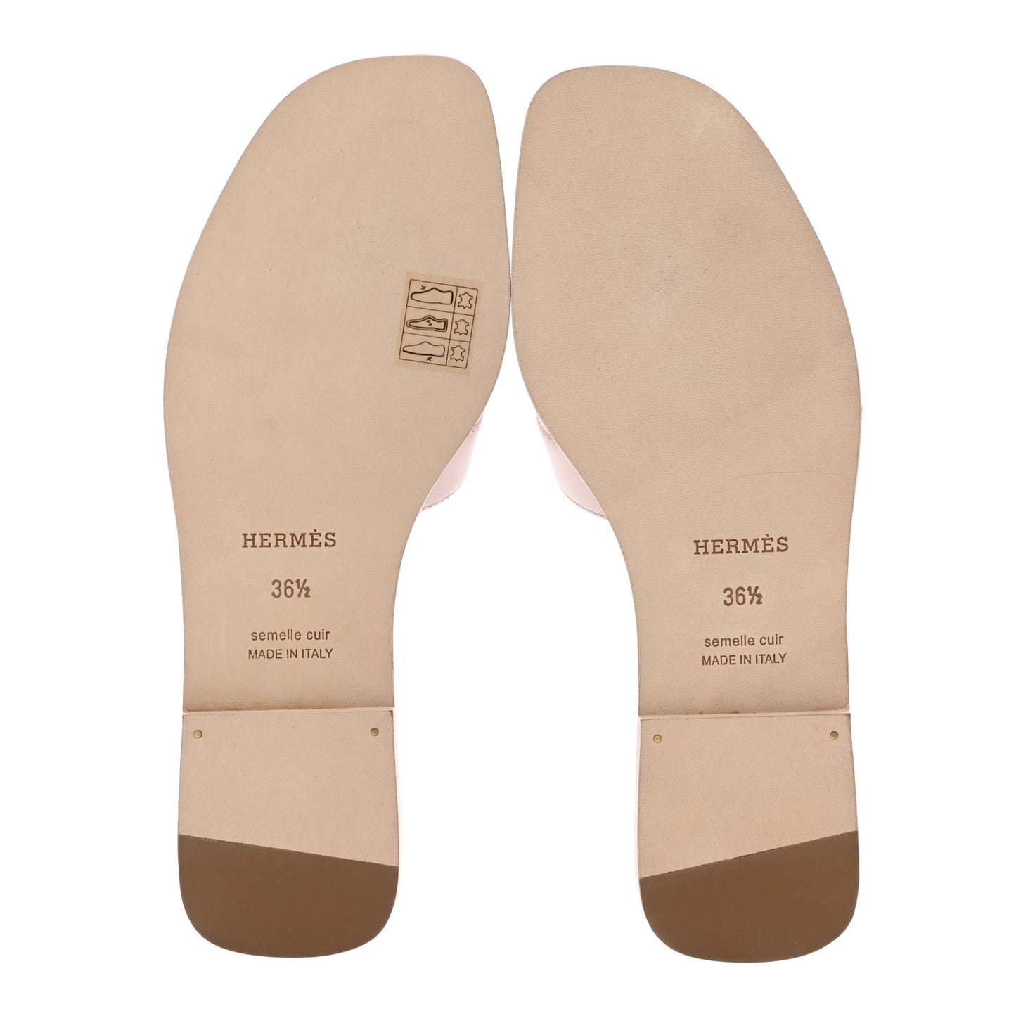 Box Calfskin Oran Sandals 36.5 Rose Pale