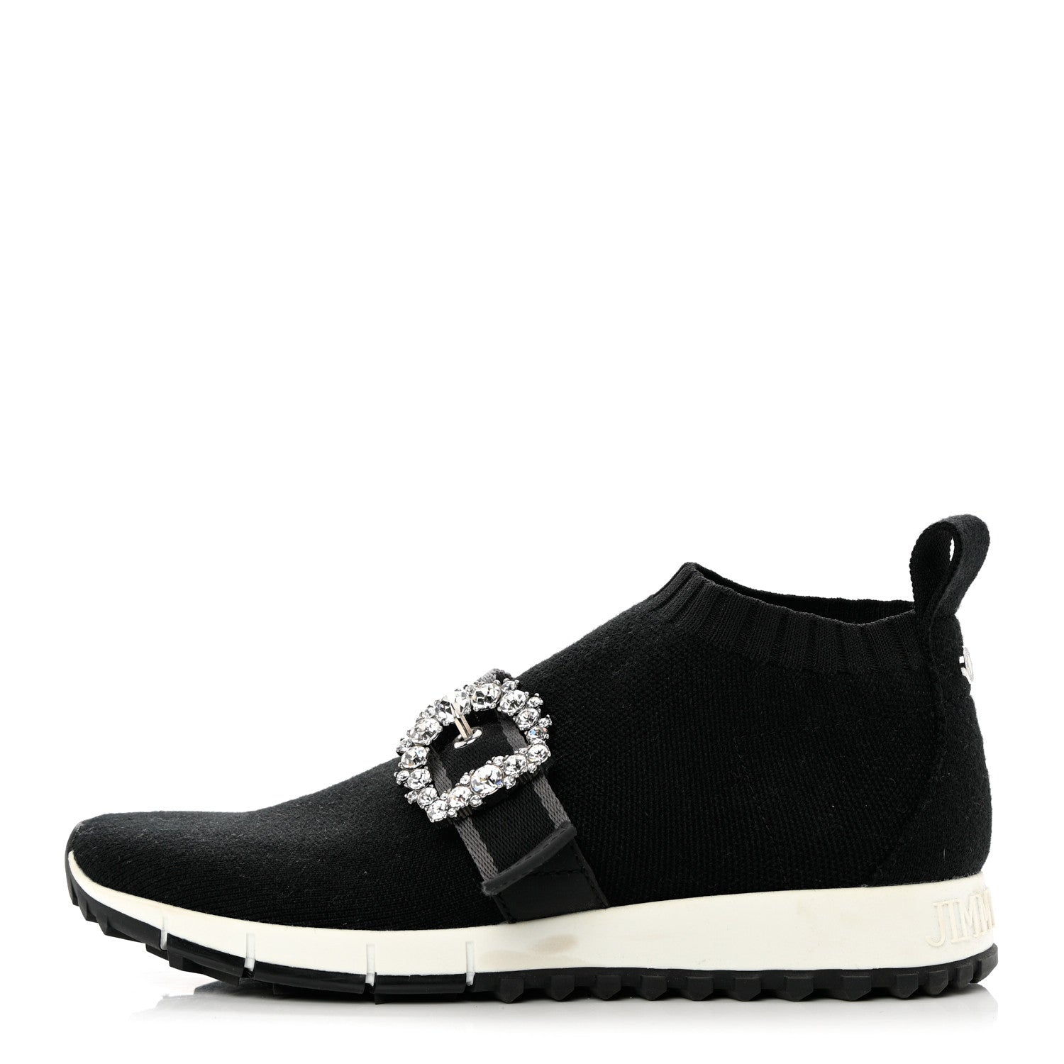 Jimmy Choo Knit Crystal Cheri Oakland Sneaker 36 Black 1 of 8