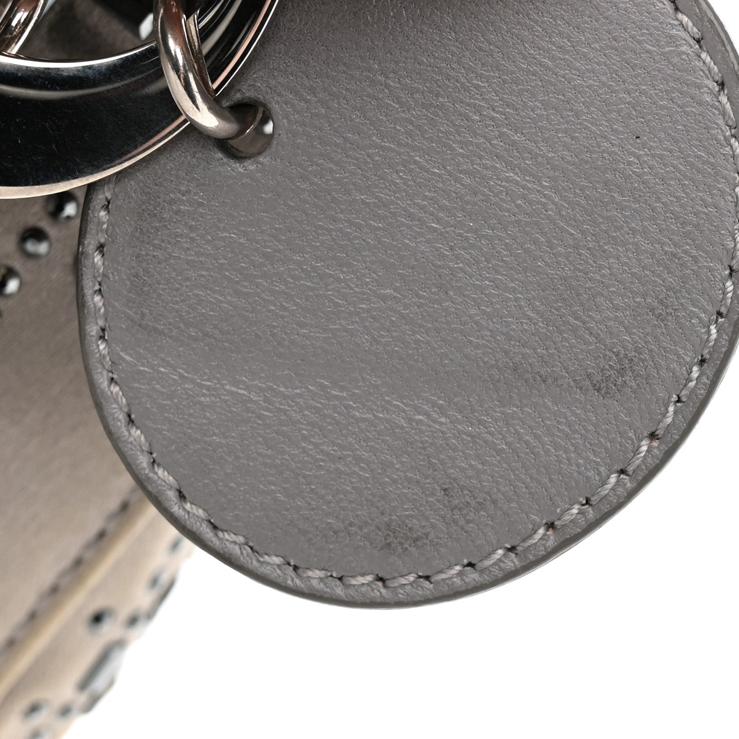Christian Dior Satin Crystal Cannage Mini Lady Dior Gray 12 of 22