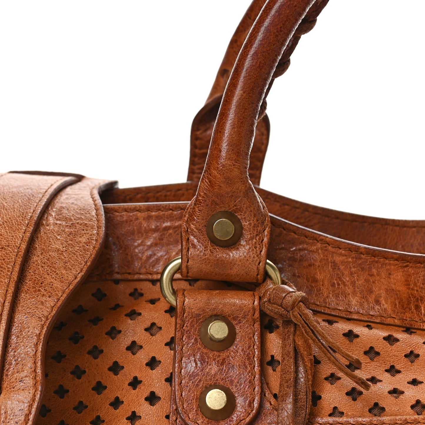 Agneau Laser Cut Cross Classic Gold Hardware City