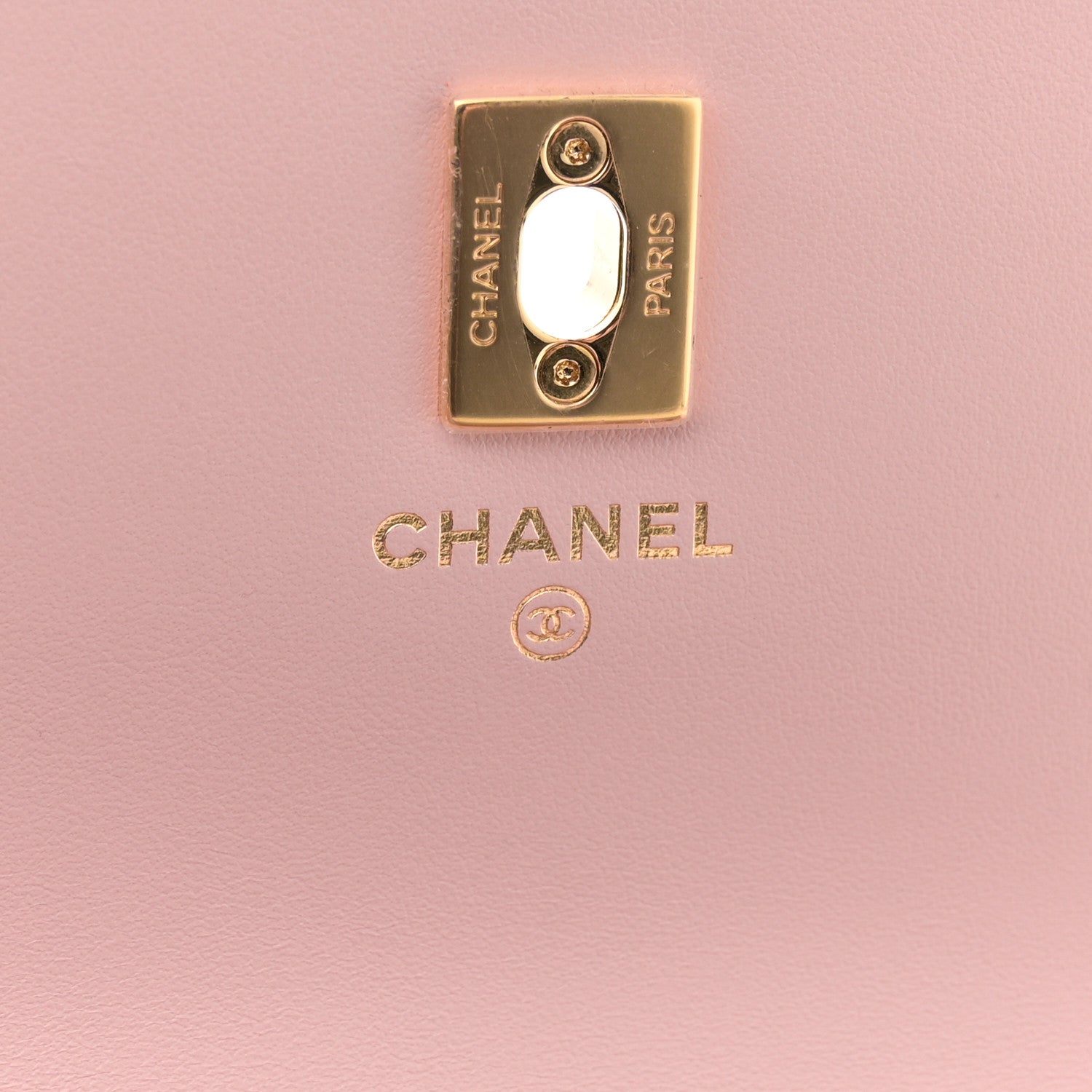 Chanel Shiny Caviar Quilted Flap Charm Wallet On Chain WOC Light Pink 7 of 13