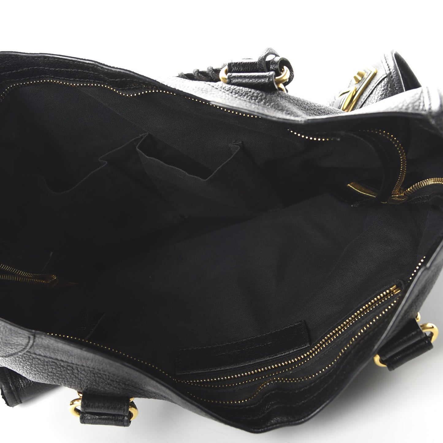 Chevre Gold Metallic Edge Hardware City Black