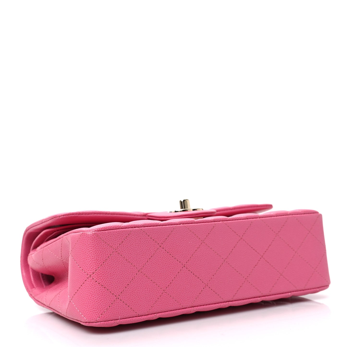Caviar Quilted Small Double Flap Pink