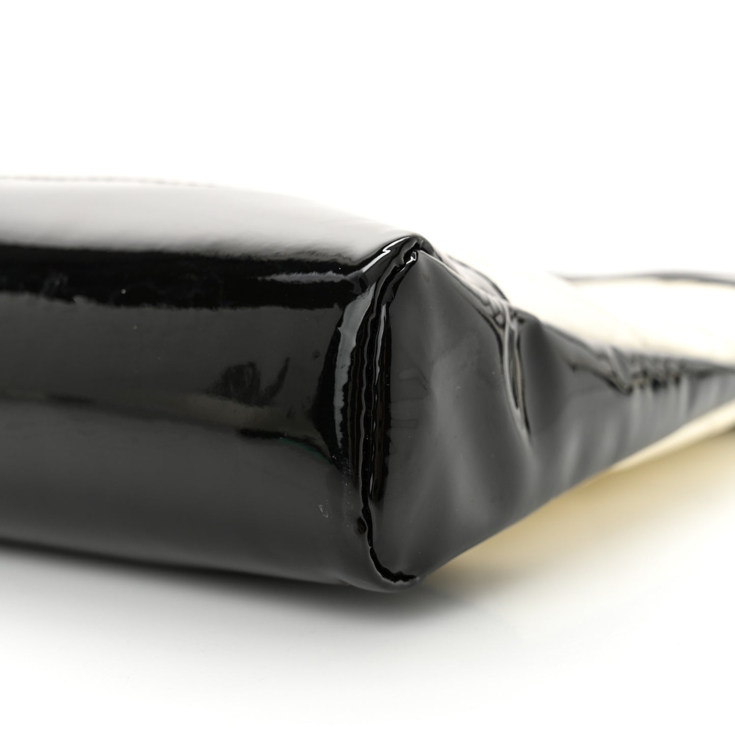 Patent Calfskin Quilted Mini 31 Shopping Bag White Black