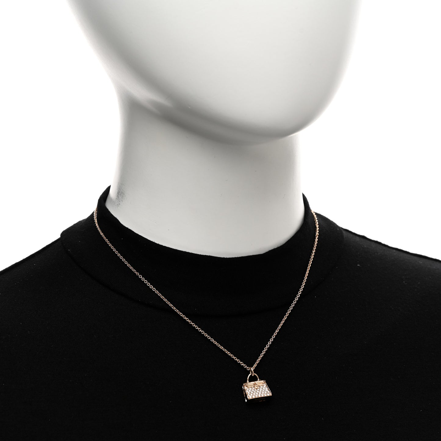 18K Rose Gold Diamond Kelly Amulettes Pendant Necklace