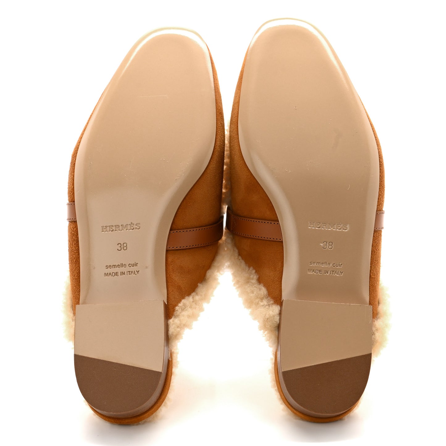 Suede Goatskin Woolskin Womens Oz Mules 38 Naturel